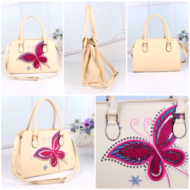 กระเป๋าถือแฟชั่นนําเข้า BDS21346 RICE WHITE