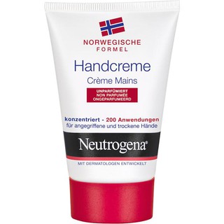 Neutrogena Concentrated Unscented Norwegian Formula Hand Cream นูโทรจีน่า ครีม ทาบำรุงมือและเล็บ 50g.