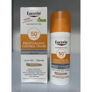 ซันโฟโต้ Tinted | ยูเซอริน Eucerin Photoaging Control Face Sun  Tinted SPF50+ Light /Medium 50ml.