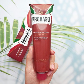 ครีมโกนหนวด Shaving Cream Coarse Beards 150 ml (Proraso®) สูตรเพิ่มความชุ่มชื้นและบำรุงผิว