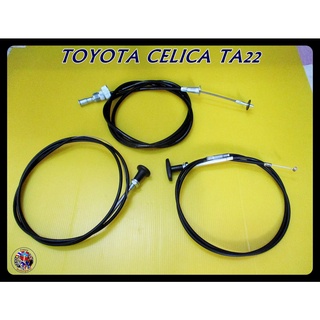 ชุดสาย 3 เส้น สายไมล์ สายดึงฝากระโปรง สายโช๊ค TOYOTA CELICA TA22 Speedometer Hood Bonnet Chock Cable Set 3Pcs.