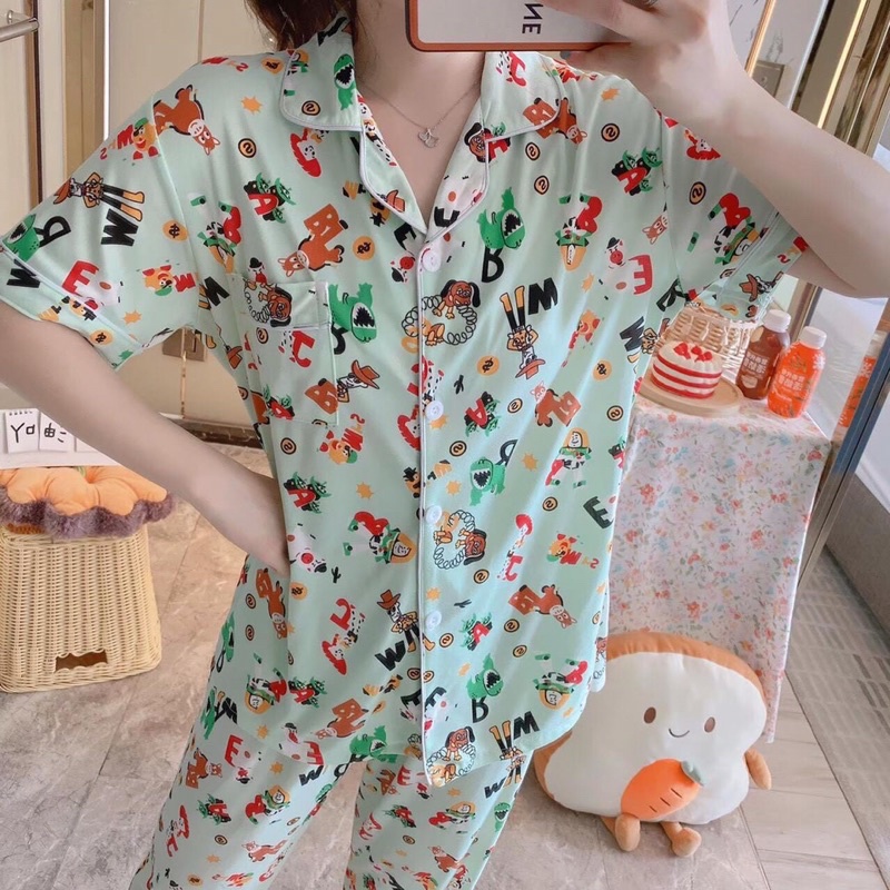 ชุดนอนลาย toy story (ชุดนอนแขนสั้น,ขายาว)