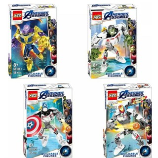 firstbuy_ตัวต่อเลโก้ KSZ 330 ชุด1-4 Avengers - Buildable Figures 4 กล่อง รวมร่างเป็นหุ่นใหญ่ได้อีก 2 ตัว