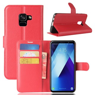 เคส Phone Case For Samsung Galaxy A8 Plus 2018 A730 A730F เคสหนัง เคสฝาพับ Stand Cover กรณี โทรศัพท์กรณี