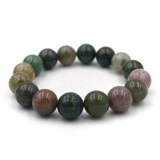 MOSS AGATE หินมอสอาเกต ขนาด 10 มม. สร้อยข้อมือหินแท้ by siamonlineshop