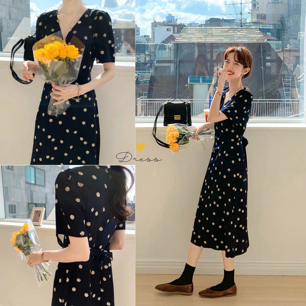 S-4XL ดอกไม้ผู้หญิงเกาหลีสุภาพสตรีชีฟองแขนสั้นฤดูร้อน v คอ maxi ชุด plus ขนาด