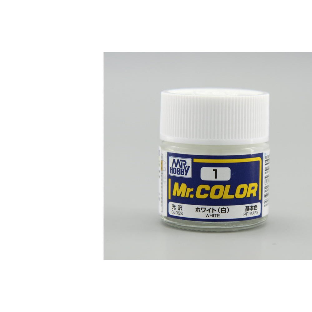 สีสูตรทินเนอร์ Mr.Hobby สีกันเซ่ C1 White Gloss 10ml