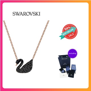 Swarovskiแท้ สร้อยคอผู้หญ สร้อย swarovski ของแท้ ของแท้ 100% สร้อยคอจี้หงส์ ของขวัญวาเลนไทน์ swaroski swarovki