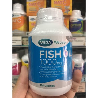 🔥พร้อมส่ง🔥 Mega Fish Oil 1000 mg ฟิช ออยล์ ขนาด 100แคปซูล (1 กระปุก) บำรุงข้อ หัวใจ และ สมอง