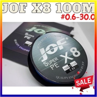 X8 JOF สาย PE4 PE8 PE9 ถัก8ยาว 100 เมตร สายpeยิงปลา สายpeตกปลา พร้อมส่งถูกที่สุด รองรับเก็บเงินปลายทาง X4 X8 X9