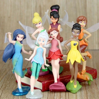 ตุ๊กตาฟิกเกอร์ Tinkerbell Tinker Bell ขนาด 10 ซม . 7 ชิ้นสําหรับเด็ก