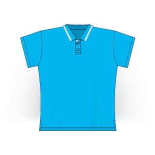 เสื้อโปโลสีฟ้า เข้ารูป Fly hawk ลดราคา size s
