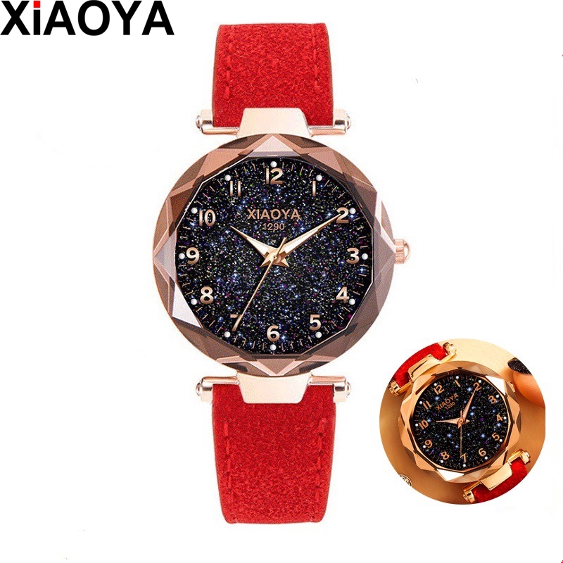 Xiaoya นาฬิกาข้อมือ สายแม่เหล็ก ลายท้องฟ้ากลางคืน สําหรับผู้หญิง 1290