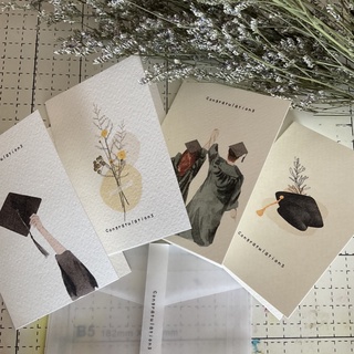 การ์ดอวยพร ปัจฉิม รับปริญญา พร้อมซองกระดาษไข