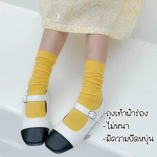 PRETTY BABY ถุงเท้า ผ้าร่องไม่หนาสไตล์เด็กเกาหลี (124)