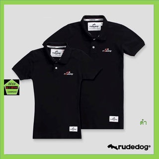 Rudedog เสื้อโปโล ชาย หญิง รุ่น Flashing สีดำ