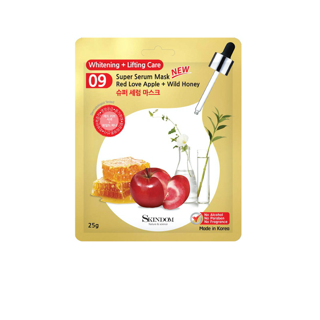 SKINDOM Super Serum Mask 09 - Red Love Apple + Wild Honey 25 g. (หมดอายุ 31/05/2022)