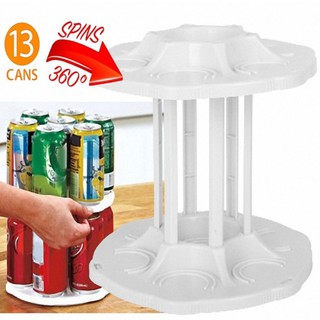 ﻿MOMMA ชั้นหมุนที่วาง กระป๋อง อาหาร เครื่องดื่ม (Can 2 Tier Spinning Carousel Bottle Shelf Tamer)