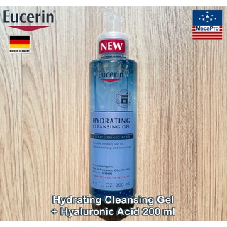 Eucerin® Hydrating Cleansing Gel + Hyaluronic Acid 200 ml ยูเซอรีน ไฮเดรทติ้ง คลีนซิ่ง เจล