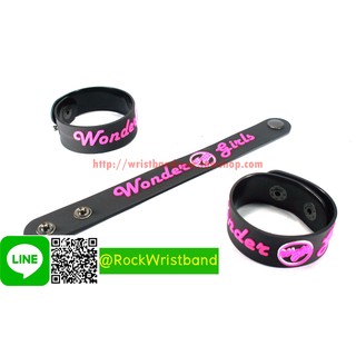 WONDER GIRLS ขายริสแบนด์ วันเดอร์เกิลส์ WGR90NA Wristband สายรัดข้อมือวงร็อค