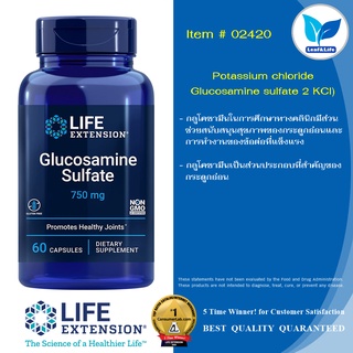 Life Extension Glucosamine Sulfate 750 mg / 60 Capsules