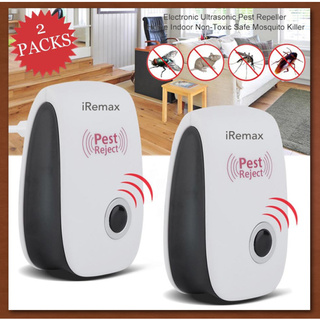 iRemax เครื่องไล่ยุง Pest Repeller 1 แพค ได้ 2 เครื่อง ไล่ หนู ไล่แมลงสาป ไล่แมลงวัน ฯลฯ มีไฟส่องสว่าง ด้วย 2ระบบ