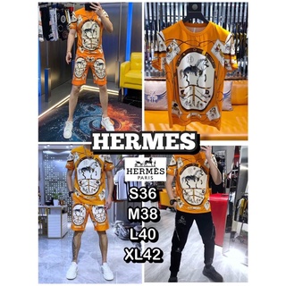 hermes เสื้อยืดแขนสั้น