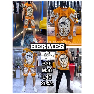 hermes เสื้อยืดแขนสั้น