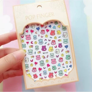 cute nail stickers สติ๊กเกอร์ติดเล็บ ลายการ์ตูน สติ๊กเกอร์แปะเล็บ รหัส WG