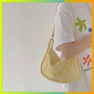 Saddle Bag Summer นมใหม่สีเหลืองใต้วงแขนสูง -กระเป๋าหิ้วอเนกประสงค์สูง