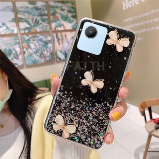 เคสโทรศัพท์ Realme Narzo 50i Prime 50 Pro 5G Narzo50 5G GT 2 Pro Neo 3T RealmeGT Master Edition Phone Case Butterfly Glitter Star Sequin Soft Cover เคสเรียวมี Narzo50i Prime