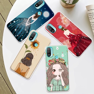 เคสโทรศัพท์มือถือ ซิลิโคน TPU แบบนิ่ม ลายเด็กผู้หญิงสวย สําหรับ Moto E20 E30 E40