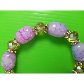 สร้อยข้อมือผู้หญิงสีม่วง สวย สวย ใส่ข้อมือ