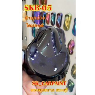 สีพ่นรถยนต์ 2K สีพ่นรถมอเตอร์ไซค์ (SKB-05) ดำมุกม่วงไดมอนด์