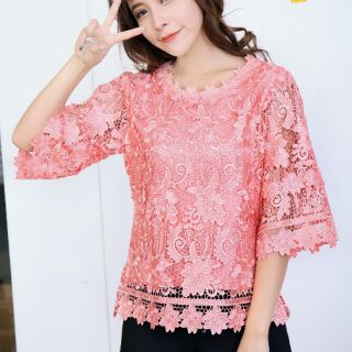เสื้อลูกไม้อิตาลี่มาใหม่ล่าสุดค่ะ ลายดอกไม้เก๋ๆ ไม่ซ้ำใครค่ะ สวยมาก