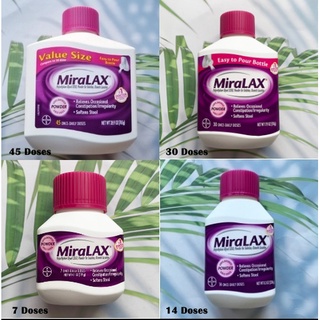 ผลิตภัณฑ์ช่วยลดอาการท้องผูก ชนิดผง แบบขวด Powder for Solution Osmotic Laxative (MiraLAX®) สำหรับ เด็ก ผู้ใหญ่ ผู้สูงอายุ