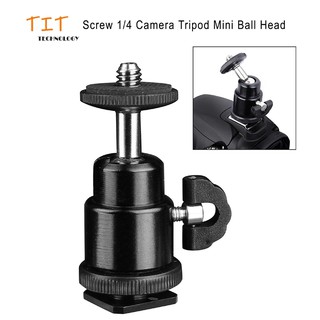 Screw 1/4 inch Camera Tripod Mini Ball Head Hot Shoe Adapter Accessory for Digital Camera สกรู 1/4 นิ้วขาตั้งกล้องหัวบอล