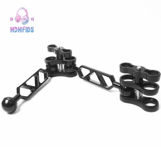 🌙Aluminum Alloy Scuba Dual Ball Joint Arm And 2 Butterfly Clip Mount