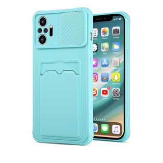 Casing Xiaomi Redmi Note 10 Pro Max 10S 9 9S 8 Power 2021 card slot protective Case shockproof soft camera lens slide Cover