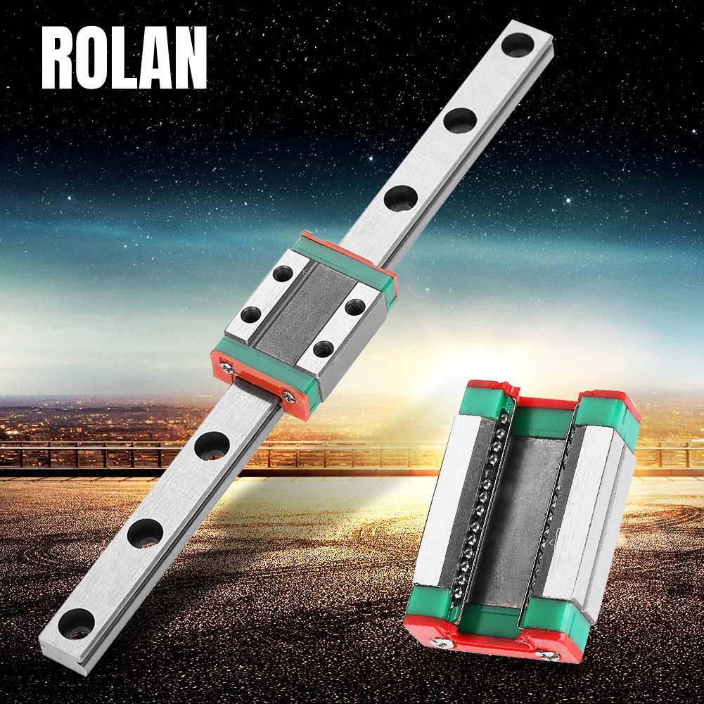 Rolan 9mm LML9B Miniature Linear Slide Rail Guide+Sliding Block DIY CNC