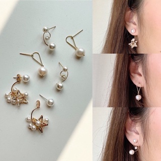 ‼️ต่างหูมุขเกาหลีมินิมอล ใส่ออกงานก็เกิด คนแพ้ง่ายใส่ได้💯 Kana Pearl Earrings