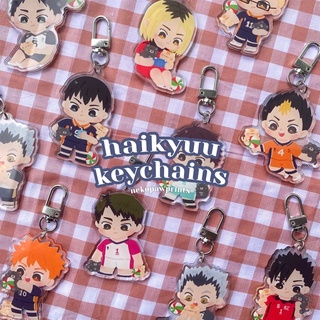 Nekopawprints: haikyuu พวงกุญแจอะคริลิคสองด้าน - hq animerch - oikawa kageyama ushijima kenma