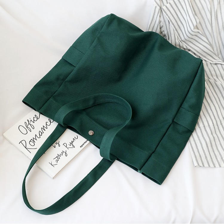 กระเป๋าผ้าแคนวาส กระเป๋าผ้าใบใหญ่ ผ้าหนา Canvas Bag ขนาด 34ซม. x 36ซม. x 12ซม.