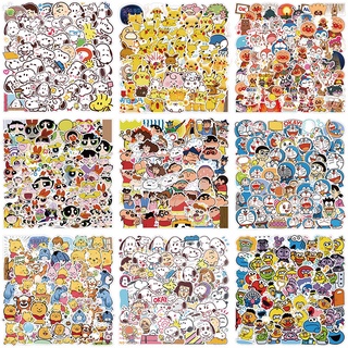 ลายการ์ตูนอะนิเมะ Crayon Shin-chan/Winnie the Pooh/Pikachu/Doraemon/Snoopy 60 แผ่น sticker กันน้ำ สติ๊กเกอร์ ใช้ซ้ำได้ กระโปรงหลังรถ โทรศัพท์มือถือ