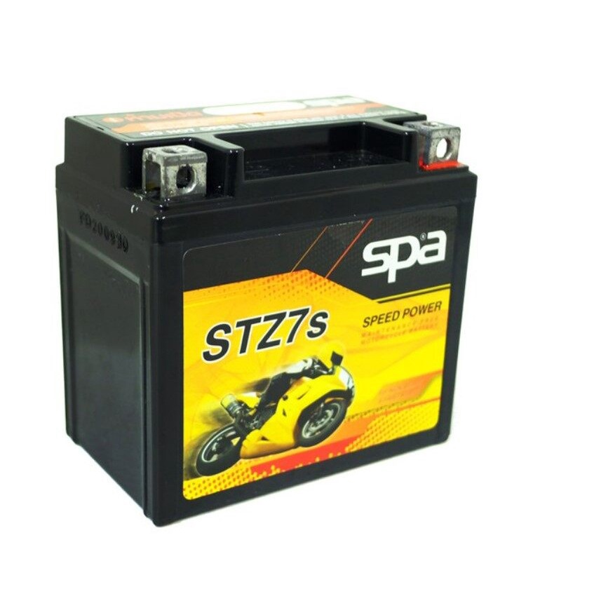 แบตเตอรี่ รถมอเตอร์ไซค์ SPA STZ7S สำหรับ Honda PCX150 CBR150 Click125 Yamaha N-Max Aerox 7A Firstmotorshop ปลายทางได้