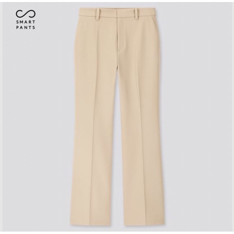 used กางเกง uniqlo ezy ankle pants สีเบจ