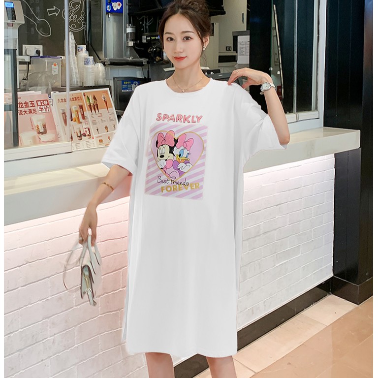 Monday 2020 ชุดเดรสคลุมท้องลายการ์ตูนสีคลุมโทน ลายสกรีนสีสวย สไตส์คุณแม่ยุคใหม่ - รูปที่ 2