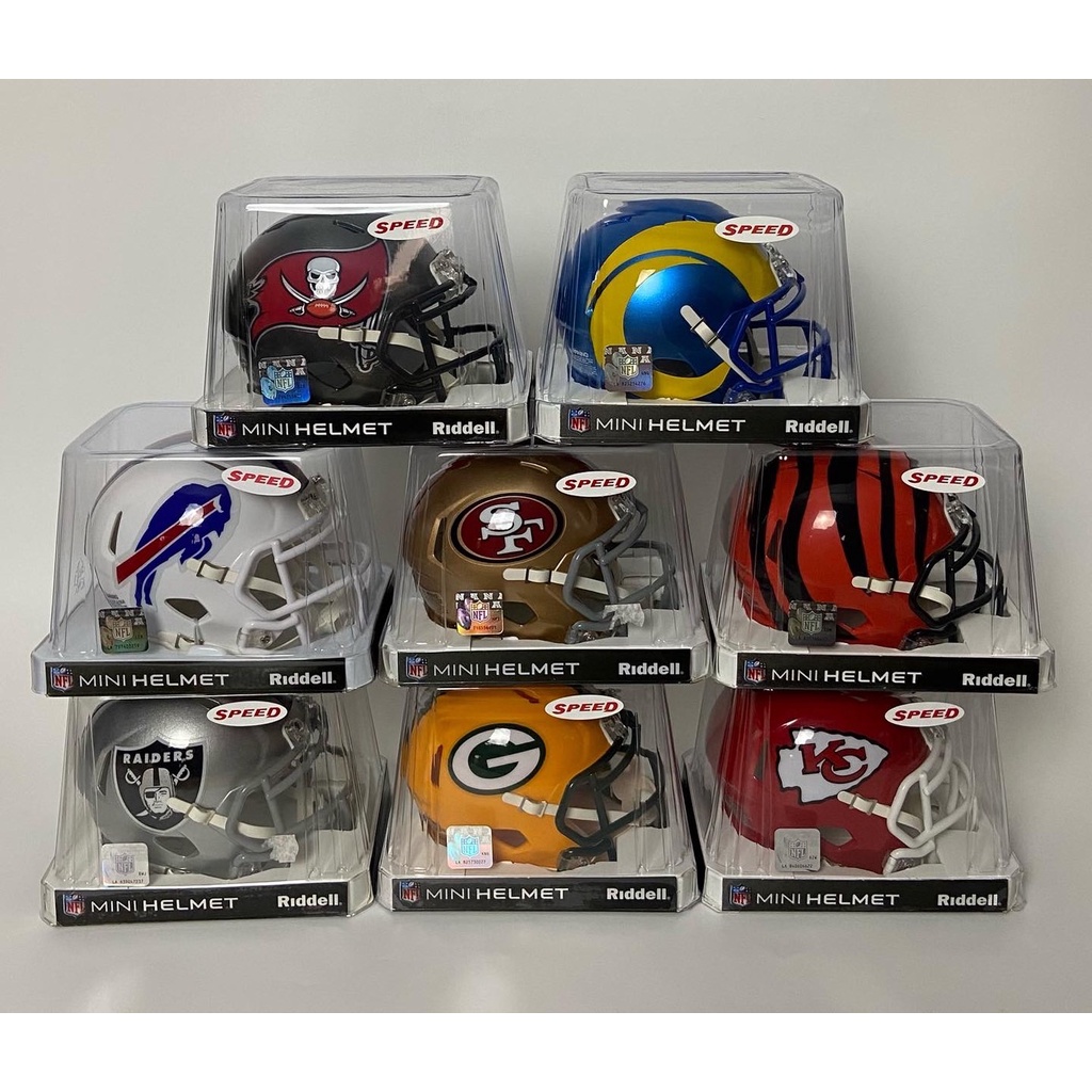 Regular หมวกกันน็อคอเมริกันฟุตบอล NFL ยี่ห้อ Riddell รุ่น Speed Mini Helmet ขนาดเล็ก สำหรับตั้งโชว์ 