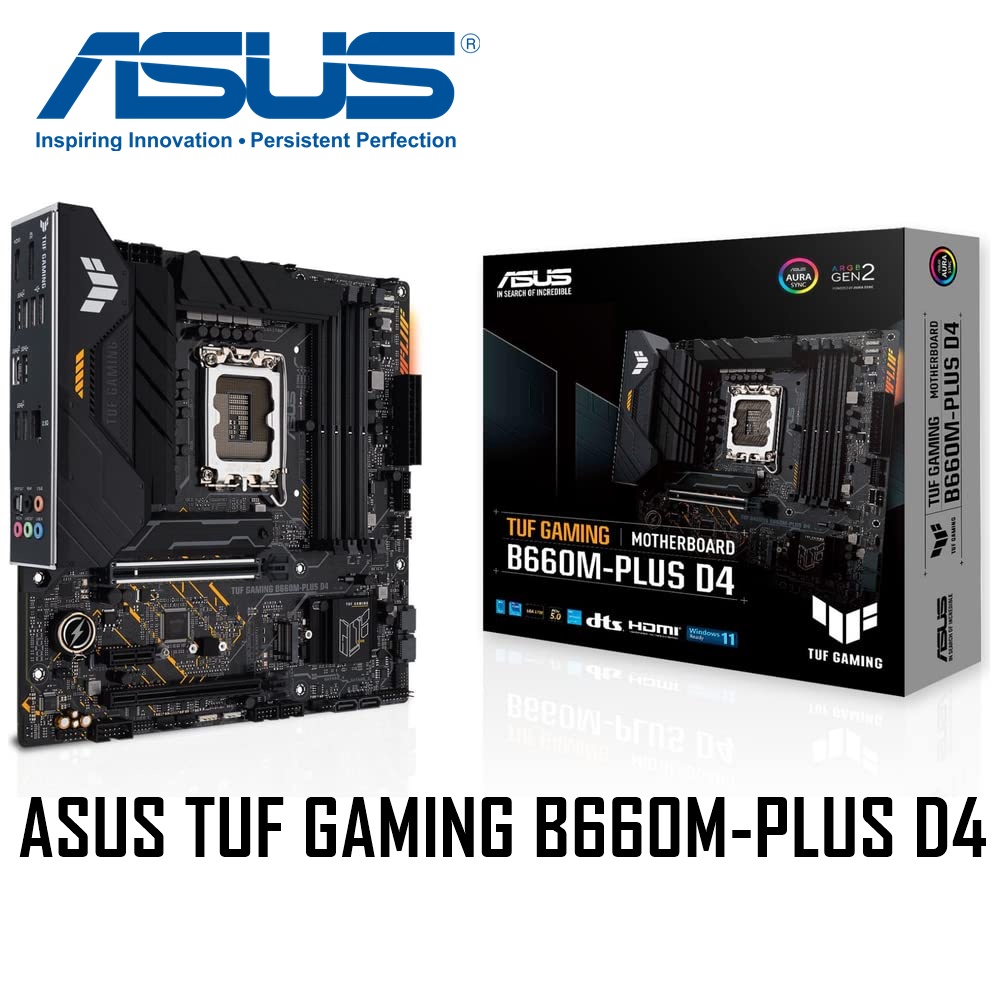 MAINBOARD (เมนบอร์ด) 1700 ASUS TUF GAMING B660M-PLUS D4 (DDR4) รับประกัน 3 - Y