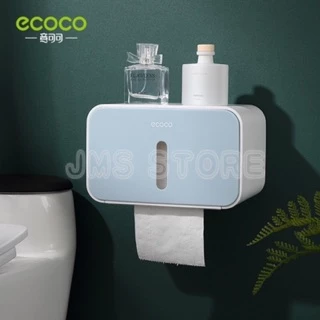 ECOCO กล่องใส่ทิชชู กันน้ำ ติดผนังไม่ต้องเจาะ มี3สีให้เลือก E1903